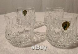 Set Of 4 Waterford Lismore Traditions Crystal Glass Double Old Fashioned Tumbler