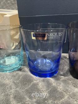 Set Of 4 Waterford Marquis Polka Dot Double Old Fashioned Glasses New in Box