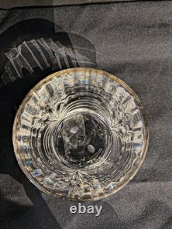 Set Of 5 Perfect Royal Crystal Rock Aurea Gold Trim Double Old Fashioned Glasses