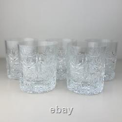 Set Of 5 Rare Riedel San Michele Cut Crystal Double Old Fashioned Glasses 4