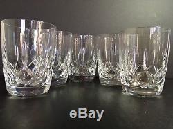 Set Of 5 Waterford Crystal Harper 4.5 Double Old Fashioned Tumblers