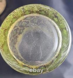 Set Of 6 Culver Valencia 22 kt Gold & Green Double Old Fashioned Glasses