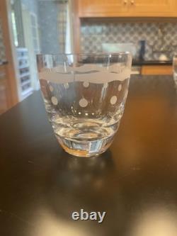 Set Of 6 Sasaki Japan By Lisa Jenks Etched Crystal Double Old Fashioned Tumblers