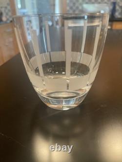 Set Of 6 Sasaki Japan By Lisa Jenks Etched Crystal Double Old Fashioned Tumblers