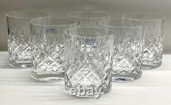Set Of 6 Towle Crystal KING RICHARD Double Old Fashioned Glasses 3 7/8 Austria