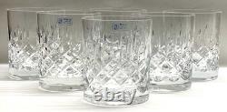 Set Of 6 Towle Crystal KING RICHARD Double Old Fashioned Glasses 3 7/8 Austria