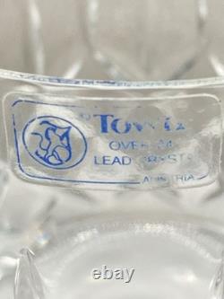 Set Of 6 Towle Crystal KING RICHARD Double Old Fashioned Glasses 3 7/8 Austria