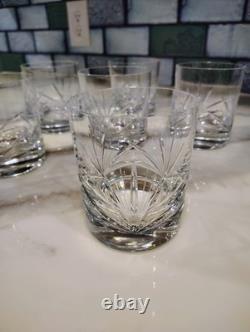 Set Of 6 Towle Crystal Reflections Whiskey Old Fashioned Bar Glasses 4 Austria