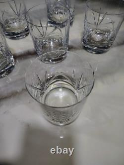 Set Of 6 Towle Crystal Reflections Whiskey Old Fashioned Bar Glasses 4 Austria