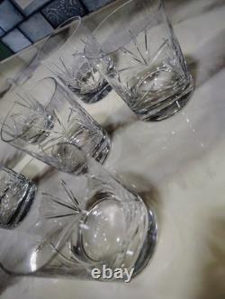 Set Of 6 Towle Crystal Reflections Whiskey Old Fashioned Bar Glasses 4 Austria
