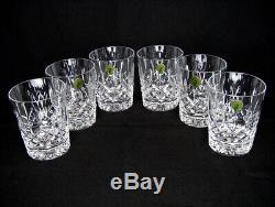 Set Of 6 Waterford Lismore 12 Oz Double Old Fashioned Glasses Tumblers 4 3/8 T