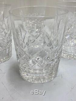 Set Of 6 Waterford Lismore 12 Oz Double Old Fashioned Glasses Tumblers 4 3/8 T