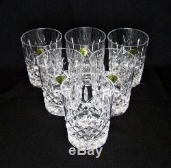 Set Of 6 Waterford Lismore 12 Oz Double Old Fashioned Glasses Tumblers 4 3/8 T