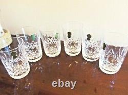 Set Of 6 Waterford Lismore Double Old Fashioned/ Rocks/ High Ball Glasses-nwob