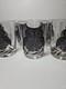 Set Of 7 Large Black Owl Double Old Fashioned Tumblers West VA Glass MCM 4 3/8