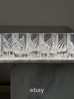 Set Of 8 Lenox Debut Crystal Double Old Fashioned Glasses 4 10oz Signed