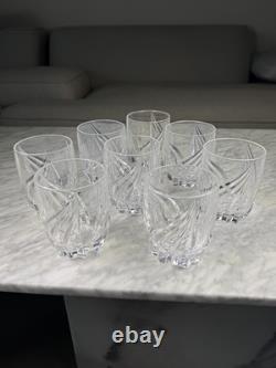 Set Of 8 Lenox Debut Crystal Double Old Fashioned Glasses 4 10oz Signed