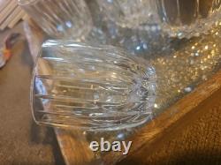 Set Of 9 MIKASA Crystal PARK LANE Double Old Fashioned Glasses Tumblers Rocks
