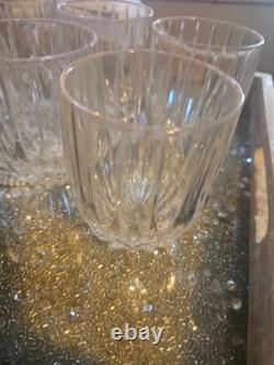 Set Of 9 MIKASA Crystal PARK LANE Double Old Fashioned Glasses Tumblers Rocks