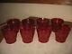 Set Of Eight Noritake Perspective Ruby Glass 10 Oz. Double Old Fashioned Tumbler