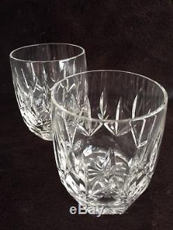 Set Of Four Waterford Lismore Double Old Fashioned 4 Rocks Glasses Tumblers
