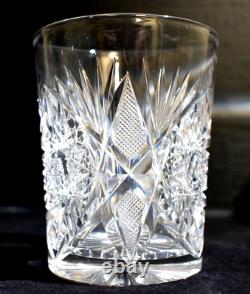 Set of 10 ABP American Brilliant Cut Crystal Double Old Fashioned Glasses
