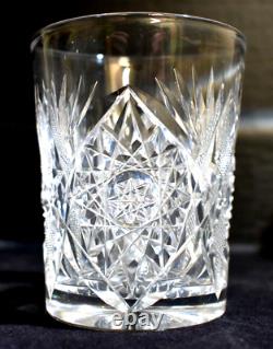 Set of 10 ABP American Brilliant Cut Crystal Double Old Fashioned Glasses