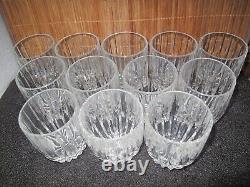 Set of 12 Mikasa Crystal Park Lane Double Old Fashioned Whisky Glasses 3 7/8