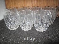 Set of 12 Mikasa Crystal Park Lane Double Old Fashioned Whisky Glasses 3 7/8