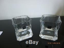 Set of 2 Cibi double old fashioned clear crystal drinking glasses