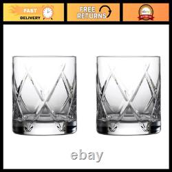 Set of 2 Double Old Fashioned Glasses Elegant Waterford Short Stories Design
