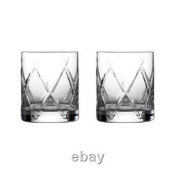 Set of 2 Double Old Fashioned Glasses Elegant Waterford Short Stories Design