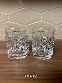 Set of 2 Ralph Lauren Ashton Crystal Glasses Double Old Fashioned