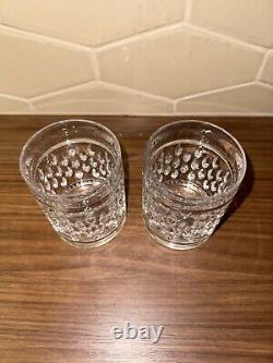 Set of 2 Ralph Lauren Ashton Crystal Glasses Double Old Fashioned