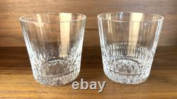 Set of 2 St Louis Crystal APOLLO Double Old Fashioned Tumblers Rocks Glasses