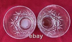 Set of 2 Waterford Crystal Huntley Double Old Fashioned Rocks Glasses Tumblers