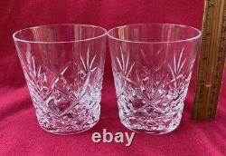 Set of 2 Waterford Crystal Huntley Double Old Fashioned Rocks Glasses Tumblers