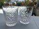 Set of 2 Waterford Crystal Platinum Lismore Tall Double Old Fashioned Glass