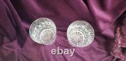 Set of 2 Waterford Lismore 4.5 Double Old Fashioned Whiskey Glasses EXCELLENT