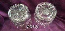 Set of 2 Waterford Lismore 4.5 Double Old Fashioned Whiskey Glasses EXCELLENT