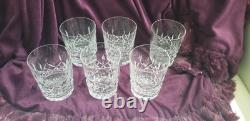 Set of 2 Waterford Lismore 4.5 Double Old Fashioned Whiskey Glasses EXCELLENT