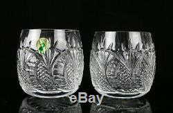 Set of 2 Waterford Seahorse Pattern Double Old Fashioned Glasses