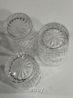 Set of 3 Vintage WATERFORD CRYSTAL Ciara Double Old Fashioned Tumblers 13oz EUC