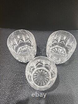 Set of 3 WATERFORD CRYSTAL Westhampton Double-Old Fashioned Tumblers IRELAND