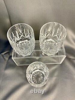 Set of 3 WATERFORD CRYSTAL'Westhampton' Double-Old Fashioned Tumblers IRELAND