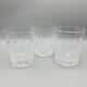 Set of 3 Waterford Colleen Double Old Fashioned Glass Whisky Tumblers Plain Base