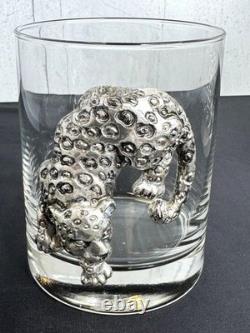 Set of 4 Arthur Court Aluminum Animal Grapevine Double Old Fashioned Glasses
