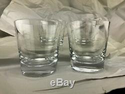 Set of 4 Baccarat Crystal Double Old Fashioned Glasses 12.6 Oz No Reserve