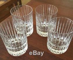 Set of 4 Baccarat Crystal Double Old Fashioned Harmonie Glasses
