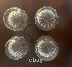 Set of 4 Block Rainbow Double Old Fashioned Glasses 3 3/4 Diameter EXCELLENT